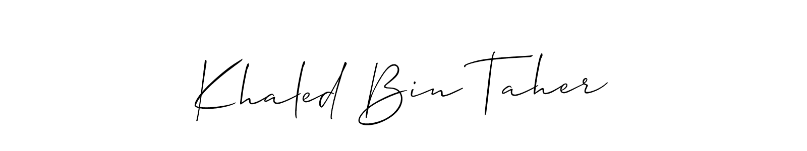 Here are the top 10 professional signature styles for the name Khaled Bin Taher. These are the best autograph styles you can use for your name. Khaled Bin Taher signature style 2 images and pictures png