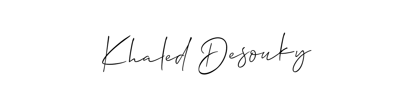 Khaled Desouky stylish signature style. Best Handwritten Sign (Allison_Script) for my name. Handwritten Signature Collection Ideas for my name Khaled Desouky. Khaled Desouky signature style 2 images and pictures png