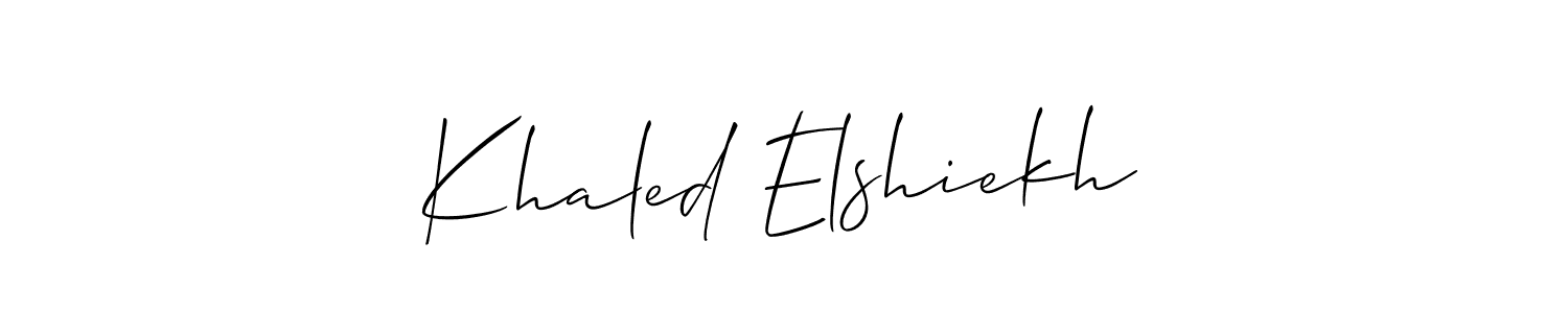 Also we have Khaled Elshiekh name is the best signature style. Create professional handwritten signature collection using Allison_Script autograph style. Khaled Elshiekh signature style 2 images and pictures png