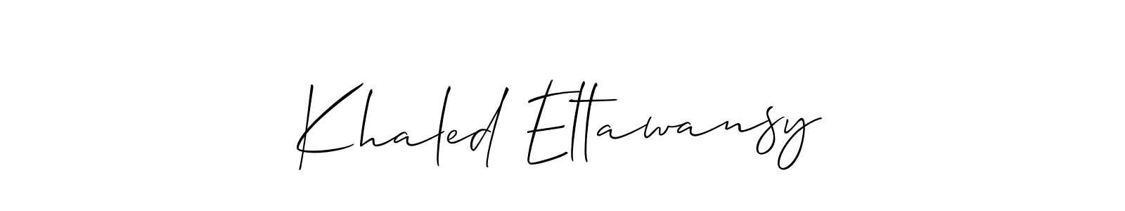 This is the best signature style for the Khaled Eltawansy name. Also you like these signature font (Allison_Script). Mix name signature. Khaled Eltawansy signature style 2 images and pictures png