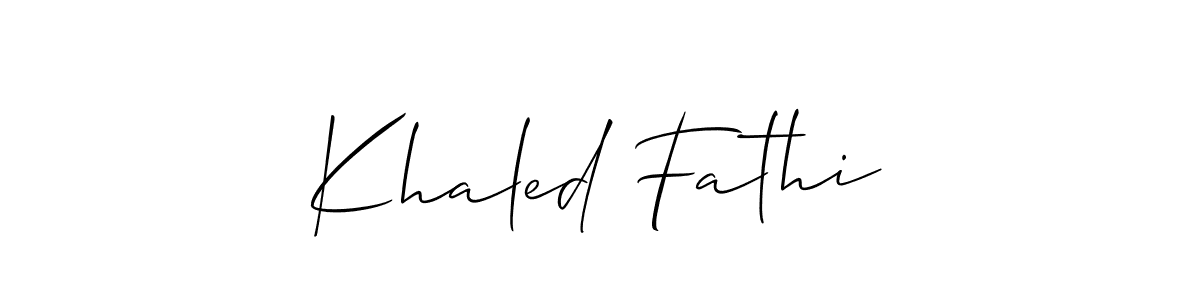 Make a short Khaled Fathi signature style. Manage your documents anywhere anytime using Allison_Script. Create and add eSignatures, submit forms, share and send files easily. Khaled Fathi signature style 2 images and pictures png