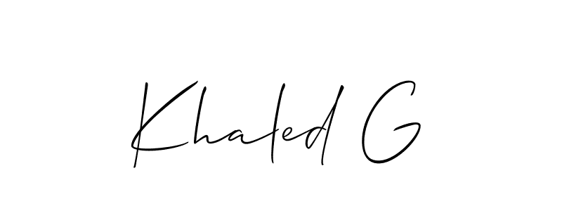 Check out images of Autograph of Khaled G name. Actor Khaled G Signature Style. Allison_Script is a professional sign style online. Khaled G signature style 2 images and pictures png