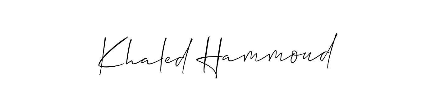 Create a beautiful signature design for name Khaled Hammoud. With this signature (Allison_Script) fonts, you can make a handwritten signature for free. Khaled Hammoud signature style 2 images and pictures png