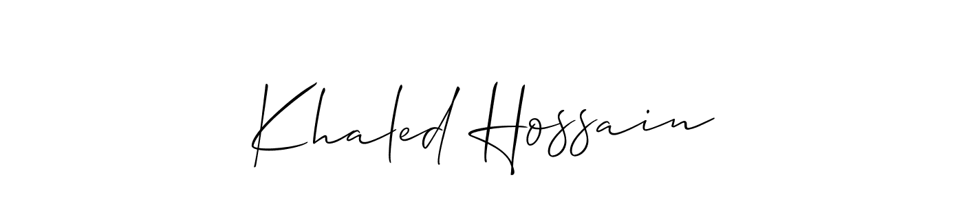 It looks lik you need a new signature style for name Khaled Hossain. Design unique handwritten (Allison_Script) signature with our free signature maker in just a few clicks. Khaled Hossain signature style 2 images and pictures png