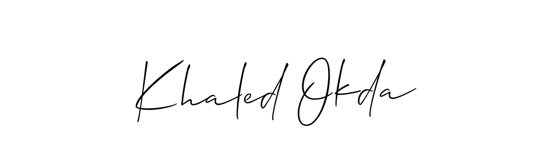 See photos of Khaled Okda official signature by Spectra . Check more albums & portfolios. Read reviews & check more about Allison_Script font. Khaled Okda signature style 2 images and pictures png