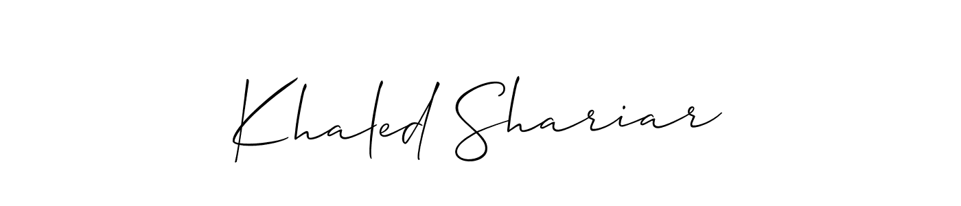 Here are the top 10 professional signature styles for the name Khaled Shariar. These are the best autograph styles you can use for your name. Khaled Shariar signature style 2 images and pictures png