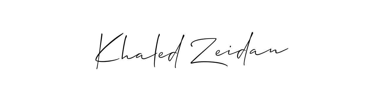 This is the best signature style for the Khaled Zeidan name. Also you like these signature font (Allison_Script). Mix name signature. Khaled Zeidan signature style 2 images and pictures png