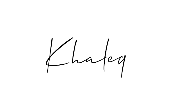 Here are the top 10 professional signature styles for the name Khaleq. These are the best autograph styles you can use for your name. Khaleq signature style 2 images and pictures png