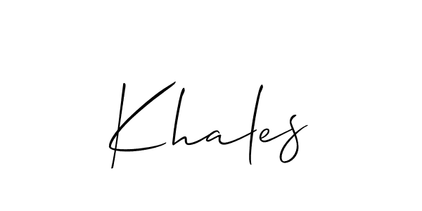 Similarly Allison_Script is the best handwritten signature design. Signature creator online .You can use it as an online autograph creator for name Khales. Khales signature style 2 images and pictures png