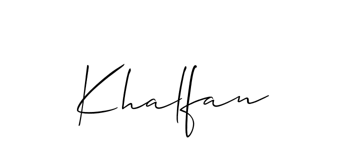 You should practise on your own different ways (Allison_Script) to write your name (Khalfan) in signature. don't let someone else do it for you. Khalfan signature style 2 images and pictures png