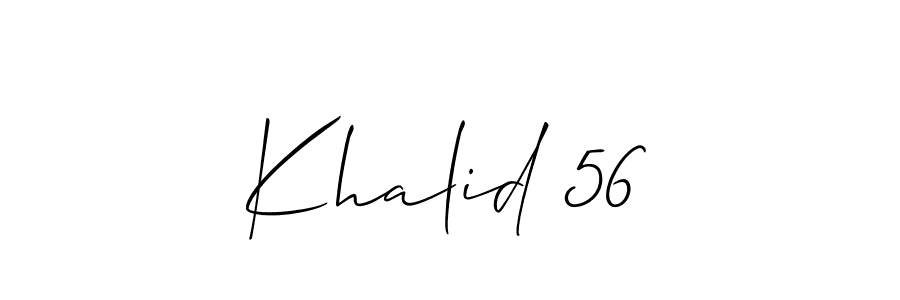 Design your own signature with our free online signature maker. With this signature software, you can create a handwritten (Allison_Script) signature for name Khalid 56. Khalid 56 signature style 2 images and pictures png