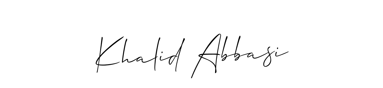 Best and Professional Signature Style for Khalid Abbasi. Allison_Script Best Signature Style Collection. Khalid Abbasi signature style 2 images and pictures png
