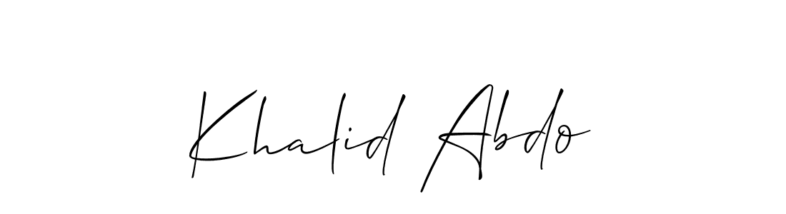 Best and Professional Signature Style for Khalid Abdo. Allison_Script Best Signature Style Collection. Khalid Abdo signature style 2 images and pictures png