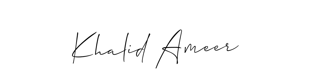 Best and Professional Signature Style for Khalid Ameer. Allison_Script Best Signature Style Collection. Khalid Ameer signature style 2 images and pictures png