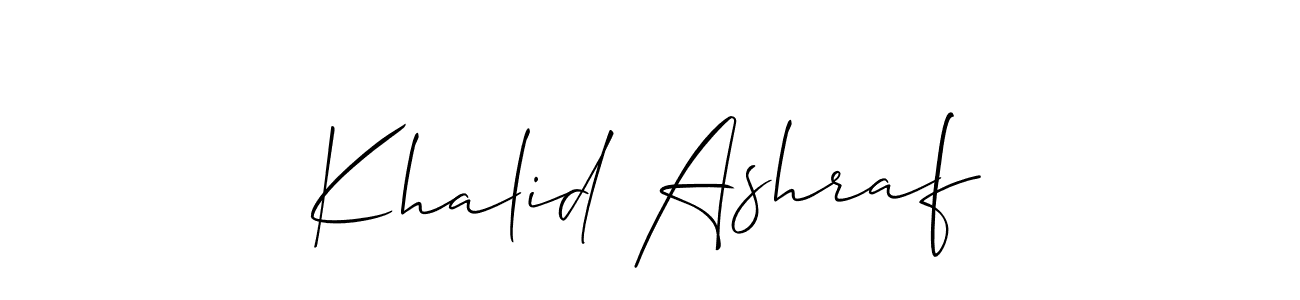 Also we have Khalid Ashraf name is the best signature style. Create professional handwritten signature collection using Allison_Script autograph style. Khalid Ashraf signature style 2 images and pictures png