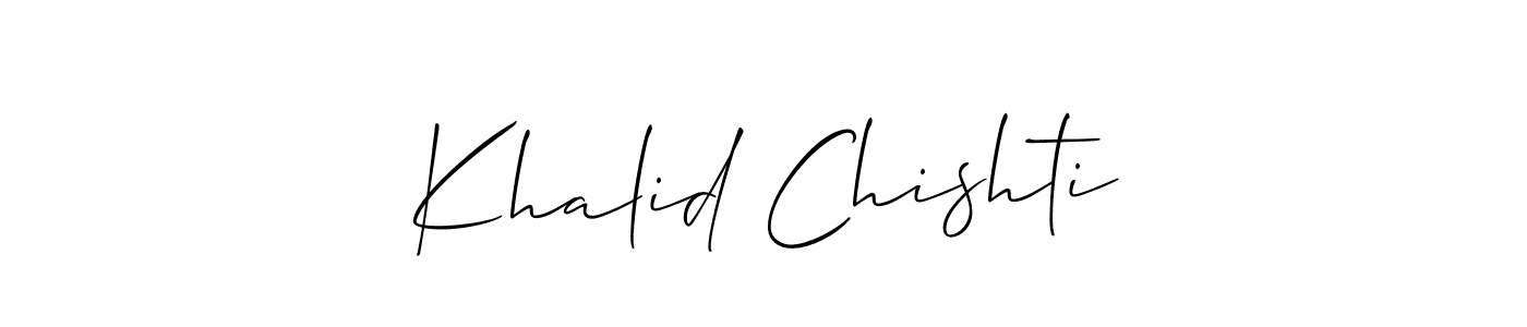 Similarly Allison_Script is the best handwritten signature design. Signature creator online .You can use it as an online autograph creator for name Khalid Chishti. Khalid Chishti signature style 2 images and pictures png