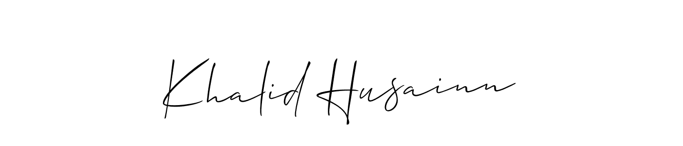 It looks lik you need a new signature style for name Khalid Husainn. Design unique handwritten (Allison_Script) signature with our free signature maker in just a few clicks. Khalid Husainn signature style 2 images and pictures png