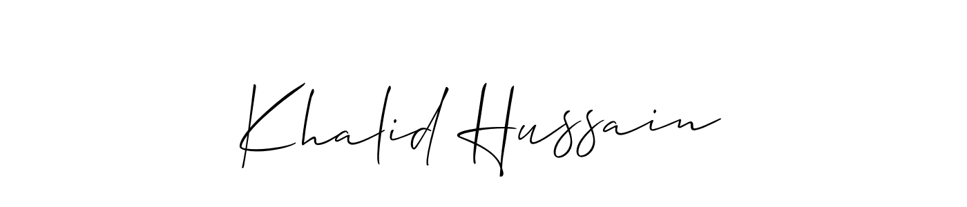 Best and Professional Signature Style for Khalid Hussain. Allison_Script Best Signature Style Collection. Khalid Hussain signature style 2 images and pictures png