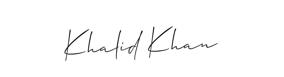 You should practise on your own different ways (Allison_Script) to write your name (Khalid Khan) in signature. don't let someone else do it for you. Khalid Khan signature style 2 images and pictures png
