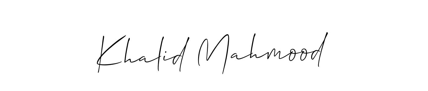 Khalid Mahmood stylish signature style. Best Handwritten Sign (Allison_Script) for my name. Handwritten Signature Collection Ideas for my name Khalid Mahmood. Khalid Mahmood signature style 2 images and pictures png