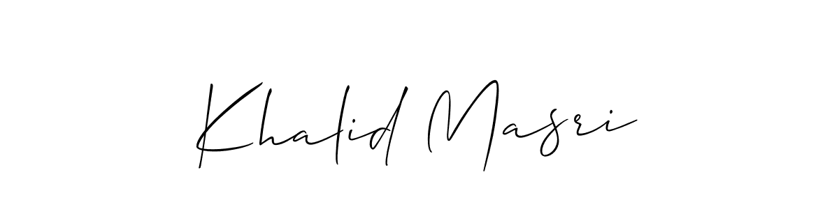 Also we have Khalid Masri name is the best signature style. Create professional handwritten signature collection using Allison_Script autograph style. Khalid Masri signature style 2 images and pictures png