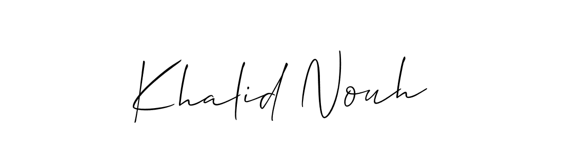 How to Draw Khalid Nouh signature style? Allison_Script is a latest design signature styles for name Khalid Nouh. Khalid Nouh signature style 2 images and pictures png