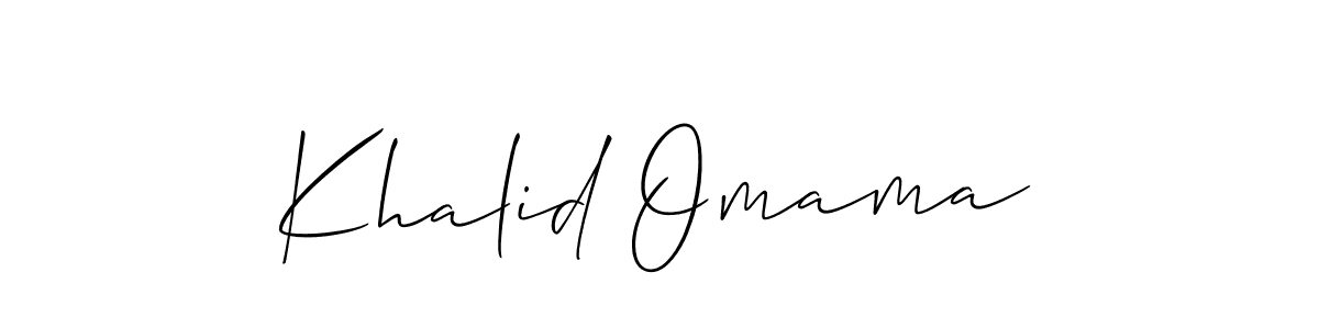 Also we have Khalid Omama name is the best signature style. Create professional handwritten signature collection using Allison_Script autograph style. Khalid Omama signature style 2 images and pictures png