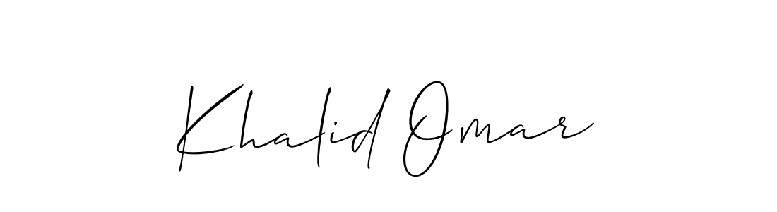 This is the best signature style for the Khalid Omar name. Also you like these signature font (Allison_Script). Mix name signature. Khalid Omar signature style 2 images and pictures png