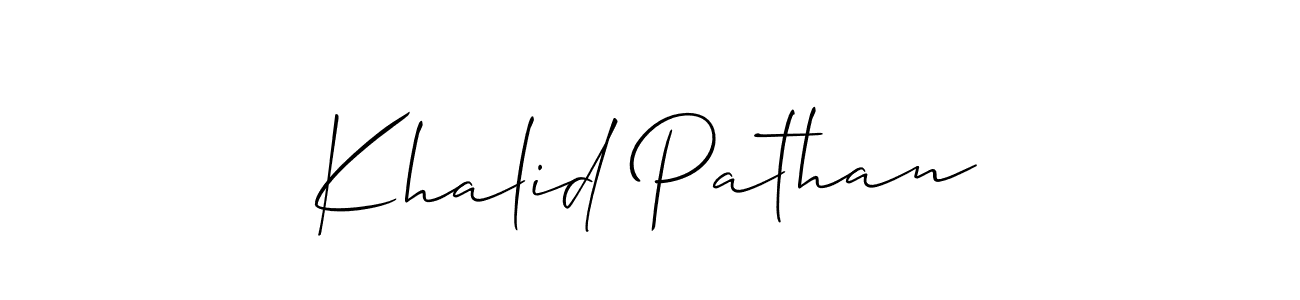 Best and Professional Signature Style for Khalid Pathan. Allison_Script Best Signature Style Collection. Khalid Pathan signature style 2 images and pictures png