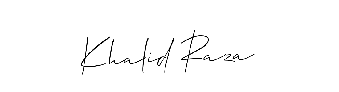 It looks lik you need a new signature style for name Khalid Raza. Design unique handwritten (Allison_Script) signature with our free signature maker in just a few clicks. Khalid Raza signature style 2 images and pictures png