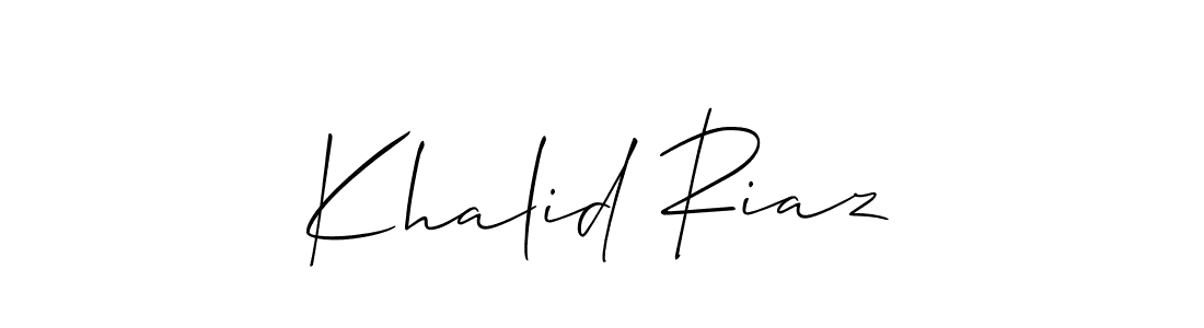 You can use this online signature creator to create a handwritten signature for the name Khalid Riaz. This is the best online autograph maker. Khalid Riaz signature style 2 images and pictures png