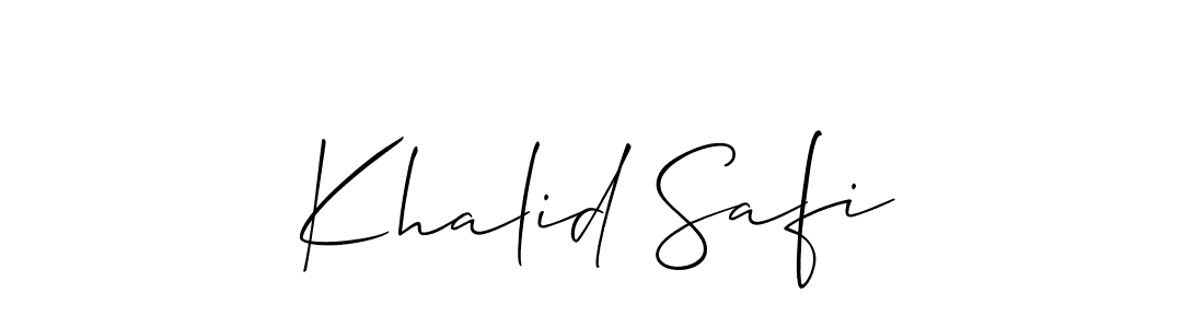 How to make Khalid Safi signature? Allison_Script is a professional autograph style. Create handwritten signature for Khalid Safi name. Khalid Safi signature style 2 images and pictures png