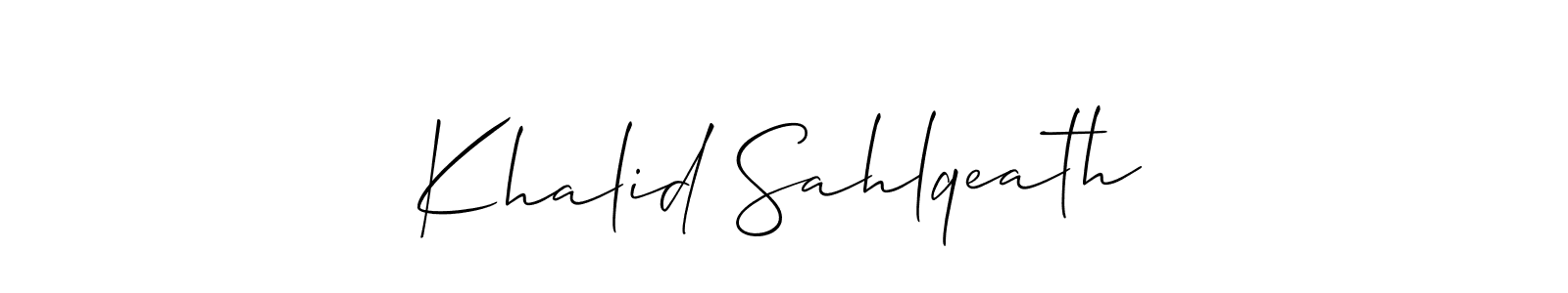 Check out images of Autograph of Khalid Sahlqeath name. Actor Khalid Sahlqeath Signature Style. Allison_Script is a professional sign style online. Khalid Sahlqeath signature style 2 images and pictures png