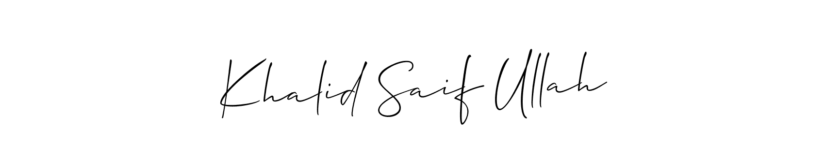Make a beautiful signature design for name Khalid Saif Ullah. Use this online signature maker to create a handwritten signature for free. Khalid Saif Ullah signature style 2 images and pictures png