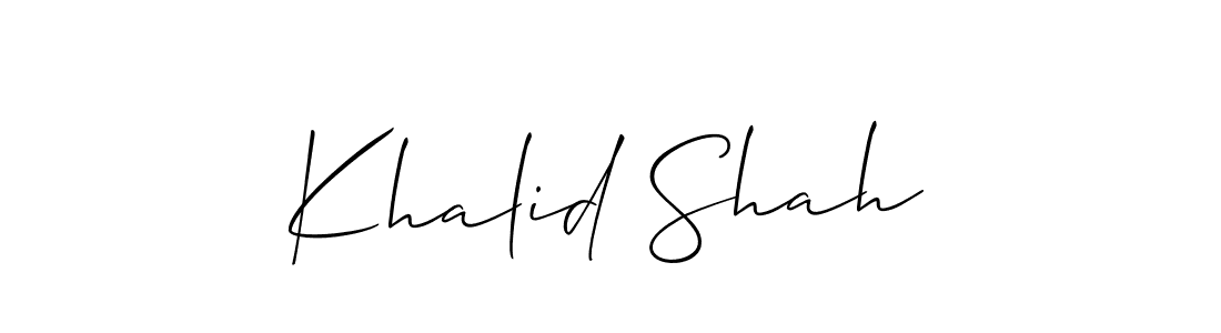 How to make Khalid Shah signature? Allison_Script is a professional autograph style. Create handwritten signature for Khalid Shah name. Khalid Shah signature style 2 images and pictures png