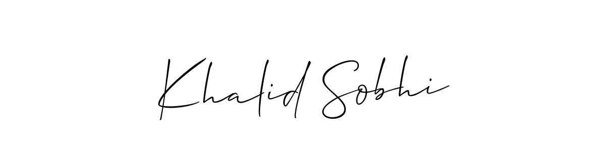 Best and Professional Signature Style for Khalid Sobhi. Allison_Script Best Signature Style Collection. Khalid Sobhi signature style 2 images and pictures png