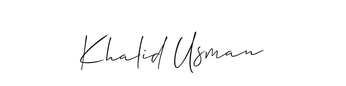 Best and Professional Signature Style for Khalid Usman. Allison_Script Best Signature Style Collection. Khalid Usman signature style 2 images and pictures png