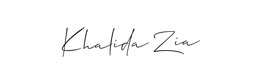 Also You can easily find your signature by using the search form. We will create Khalida Zia name handwritten signature images for you free of cost using Allison_Script sign style. Khalida Zia signature style 2 images and pictures png
