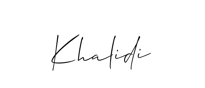 Similarly Allison_Script is the best handwritten signature design. Signature creator online .You can use it as an online autograph creator for name Khalidi. Khalidi signature style 2 images and pictures png