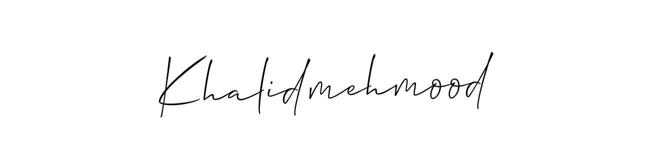 It looks lik you need a new signature style for name Khalidmehmood. Design unique handwritten (Allison_Script) signature with our free signature maker in just a few clicks. Khalidmehmood signature style 2 images and pictures png