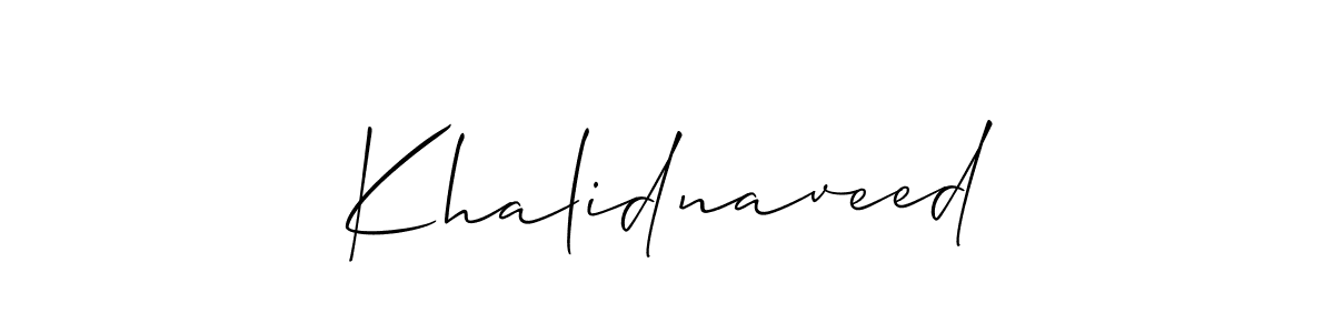 How to make Khalidnaveed signature? Allison_Script is a professional autograph style. Create handwritten signature for Khalidnaveed name. Khalidnaveed signature style 2 images and pictures png