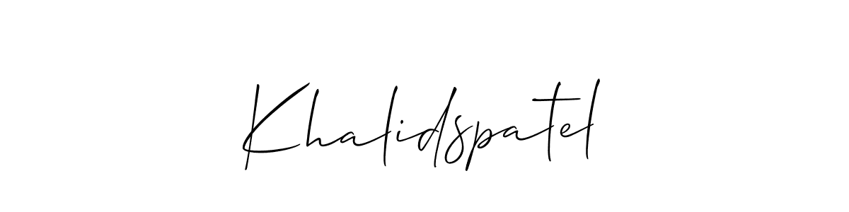 Khalidspatel stylish signature style. Best Handwritten Sign (Allison_Script) for my name. Handwritten Signature Collection Ideas for my name Khalidspatel. Khalidspatel signature style 2 images and pictures png