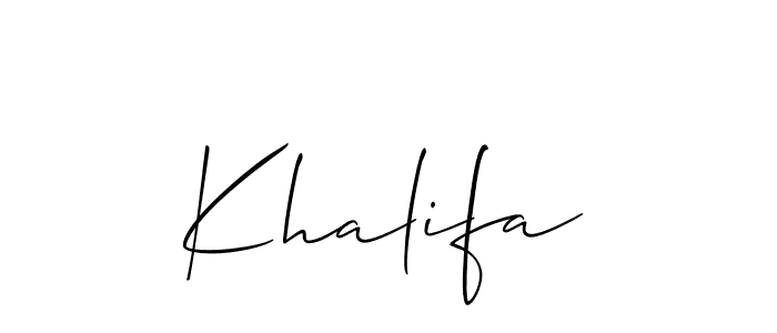 You should practise on your own different ways (Allison_Script) to write your name (Khalifa) in signature. don't let someone else do it for you. Khalifa signature style 2 images and pictures png