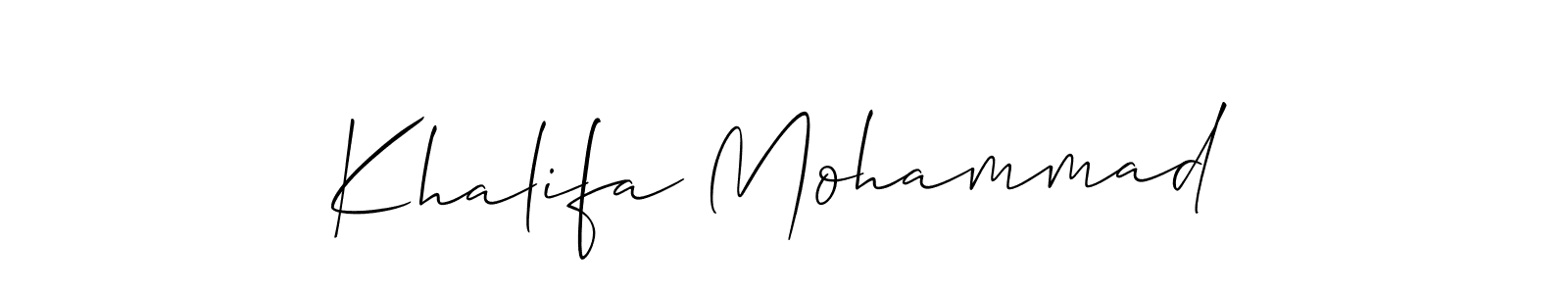 Best and Professional Signature Style for Khalifa Mohammad. Allison_Script Best Signature Style Collection. Khalifa Mohammad signature style 2 images and pictures png