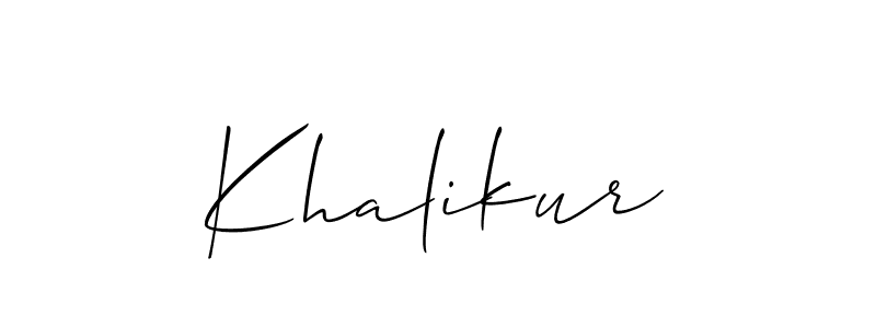 Make a beautiful signature design for name Khalikur. Use this online signature maker to create a handwritten signature for free. Khalikur signature style 2 images and pictures png