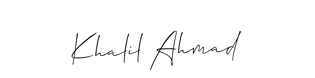 You can use this online signature creator to create a handwritten signature for the name Khalil Ahmad. This is the best online autograph maker. Khalil Ahmad signature style 2 images and pictures png