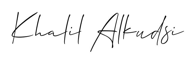 Designed for modern professionals: Khalil Alkudsi name signature crafted with Allison_Script script. Ready for digital PDF workflows. Khalil Alkudsi signature style 2 images and pictures png
