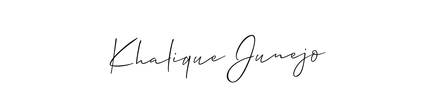 Once you've used our free online signature maker to create your best signature Allison_Script style, it's time to enjoy all of the benefits that Khalique Junejo name signing documents. Khalique Junejo signature style 2 images and pictures png