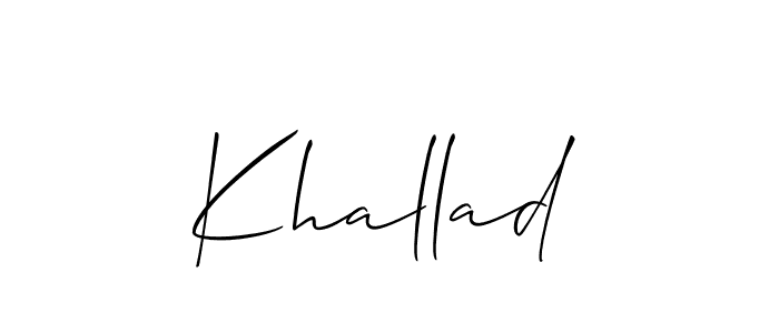 You should practise on your own different ways (Allison_Script) to write your name (Khallad) in signature. don't let someone else do it for you. Khallad signature style 2 images and pictures png