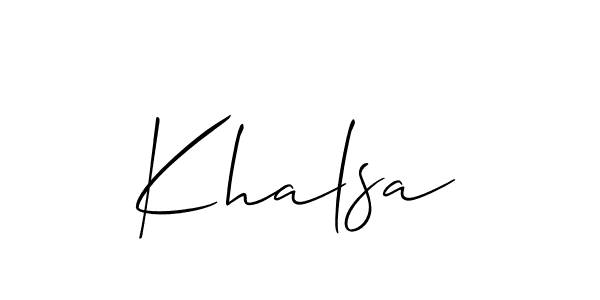 Khalsa stylish signature style. Best Handwritten Sign (Allison_Script) for my name. Handwritten Signature Collection Ideas for my name Khalsa. Khalsa signature style 2 images and pictures png
